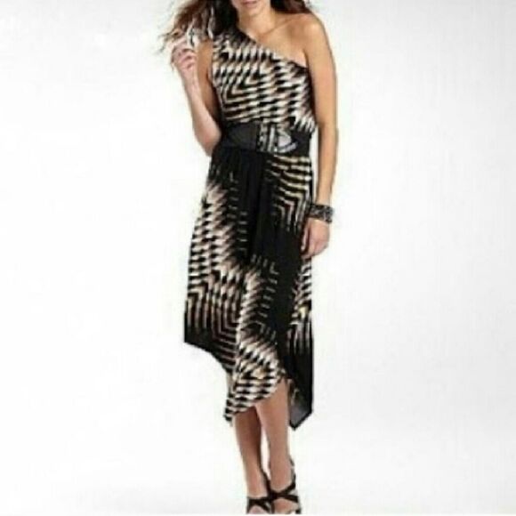 BRAND NEW BISSOU BISSOU ONE SHOULDER ASYMMETRICAL WOMEN"S DRESS - Picture 7 of 14